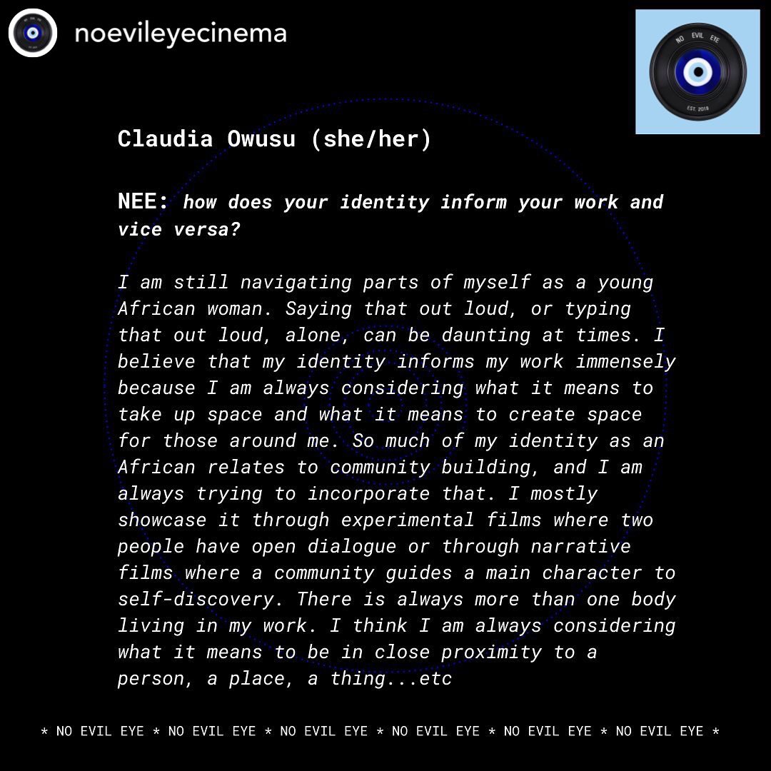 NateParkerFdn's tweet photo. Look out for another #NPFSummerFilmInstitute alum, NYC! Claudia Owusu’s short film “How Did Home Receive You?” explores the immigrant’s return home &amp; screened in New York through @noevileyecinema. Congrats on a job well done! 
#NateParker #SummerFilmInstitute #BuildAPipeline https://t.co/UNuraI5hlV
