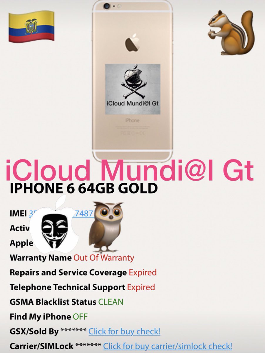 iCloudMundialGt's tweet photo. i-6 🇪🇨 🐠 🎣🤫🐿
✅#MedicalRecord
✅#Bestprice
✅#FastUnlock
✅#TheBestUnlocker
✅#ProfessionalPlatform👍
✅#shortcode
✅#ShortlinkPrivate
🚨#SmsSenderPrivate
https://t.co/z4OWtD3X03
https://t.co/W81UfCeuJs
https://t.co/LsQETm1JdP https://t.co/P4OAgjyyi6
