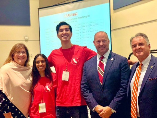 AdamDaySD's tweet photo. Always inspiring &amp; motivating to spend time w @csustudents leaders! As @TitanPrezVirjee said, they are the TRUE VIP’s of the @calstate system! Thank you for inviting my colleagues &amp; me to be a part of your 2019 #CSUnity https://t.co/qzF58f2gt2
