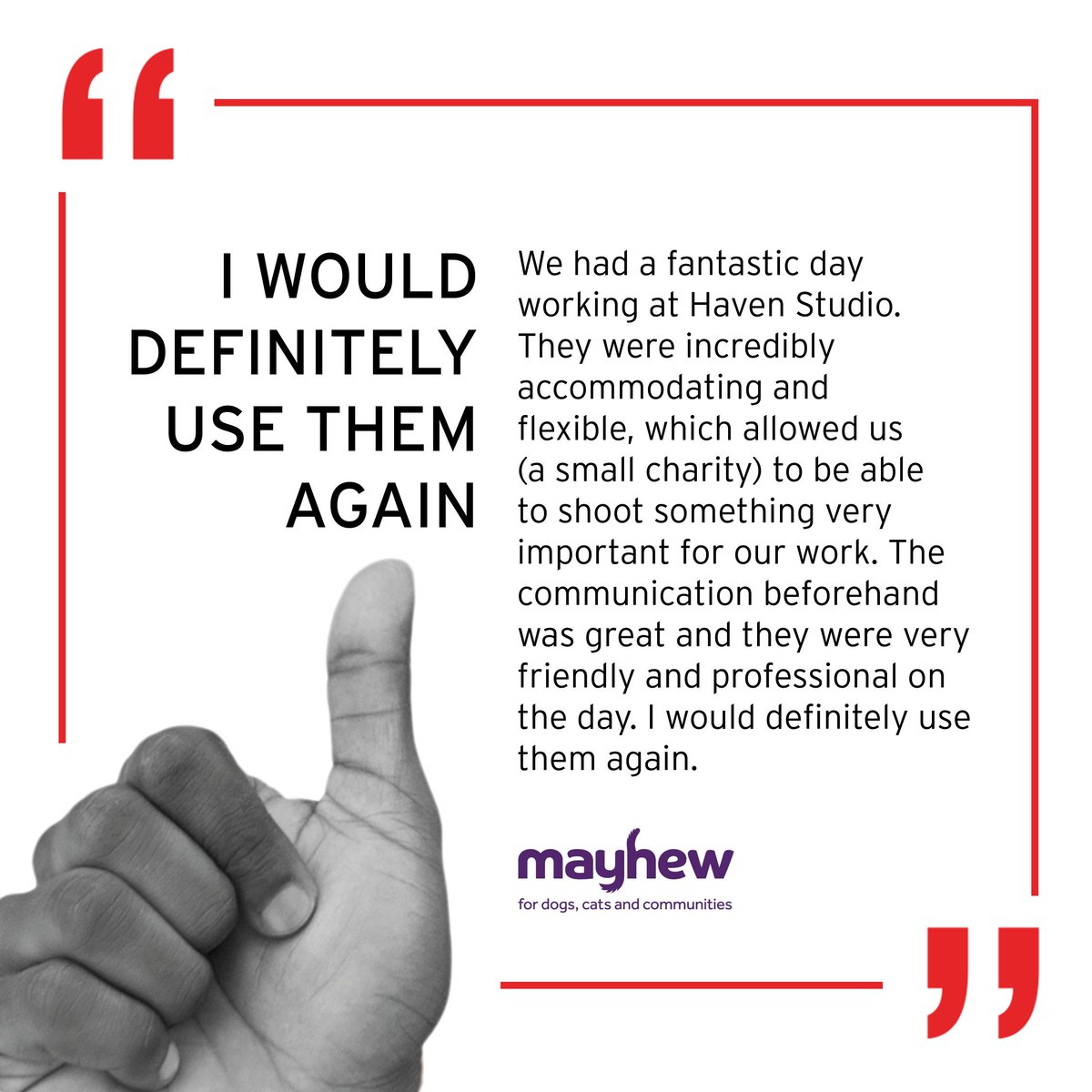 HavenStudioLond's tweet photo. Amazing client ✔
Amazing models ✔
Amazing shoot ✔ 
Can it get any better? 
Yes... . .

Amazing review ✔

Nailed it!:) . .

@Mayhew #contentproductionspace #contentproductionstudio #videostudio #videostudiohire #animalcharity #westlondonstudio #ealingvideostudio #producerslife https://t.co/LAUxhS56sa