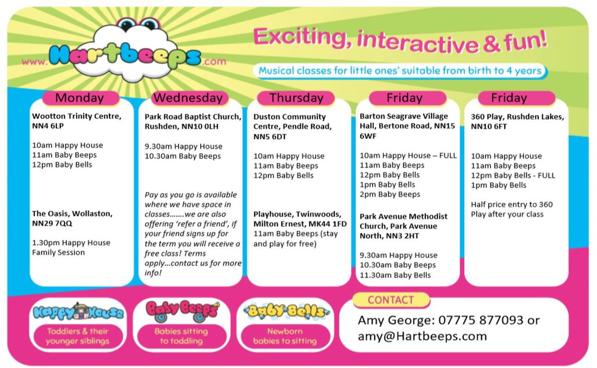 AmyHartbeeps's tweet image. Autumn  Term (Sept &amp;amp; Oct Booking info) - mailchi.mp/4d60e6850e5e/s…