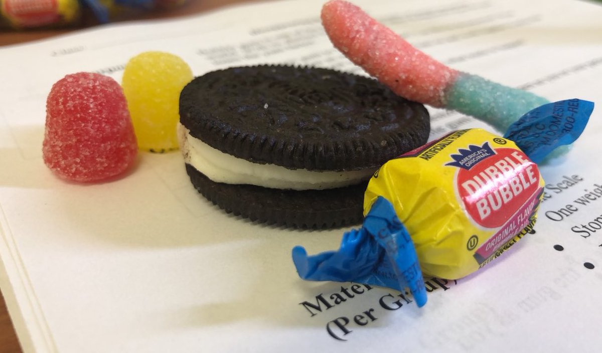 MsSchantzWMHS's tweet photo. What do Oreos, gum drops, sour worms, and bubble gum have to do with Agriculture? Check back in tomorrow after students investigate to find out! https://t.co/xSHijVwIDI