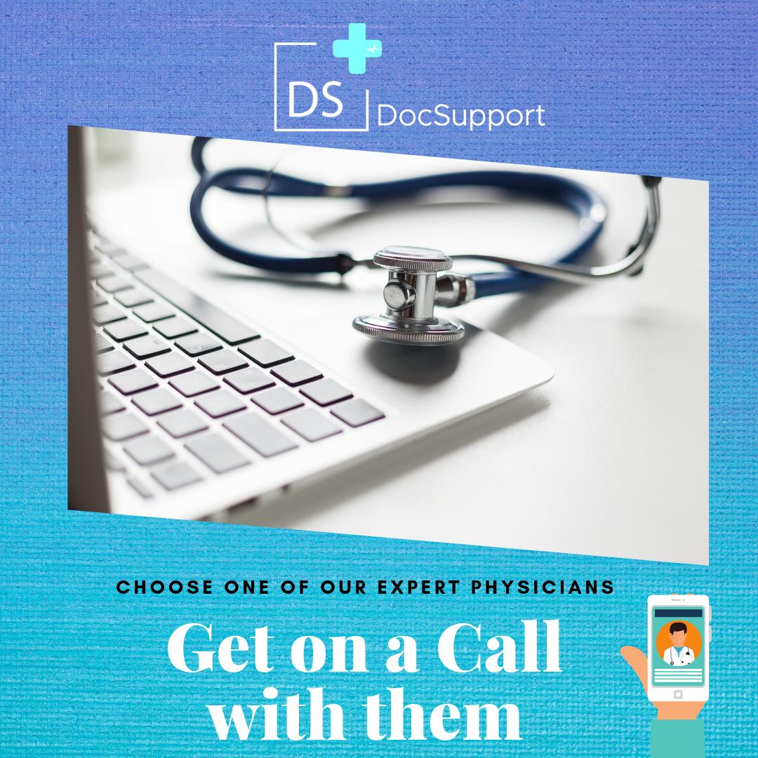 DOCSUPPORTLLC's tweet image. Choose one of our expert physicians. Get on call with them today. 
Visit us @ getdocsupport.com  

#docsupport #onlinedoc #onlineconsultation #doctors