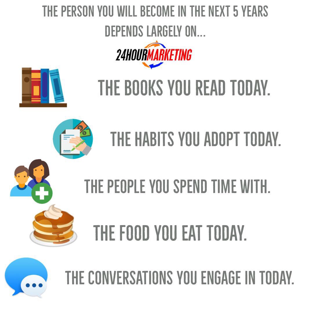 24HRMarketing's tweet photo. The best preparation you can have for bright tomorrow is by doing your best today. Who you intend to become in the near future will solely depend on the following things. #24HRM #LetsBuild #Plan #Prepare #LevelUp #Read #Habit #EatHealthy #Engage #Network #Build #Connection https://t.co/6bQqVT65Zn