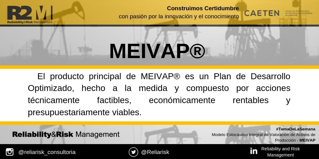 Reliarisk's tweet image. Modelo Estocástico Integral de Valoración de Activos de Producción - MEIVAP®…#TemaDeLaSemana #SomosR2M #Latinoamérica #México #Venezuela #Colombia #Perú