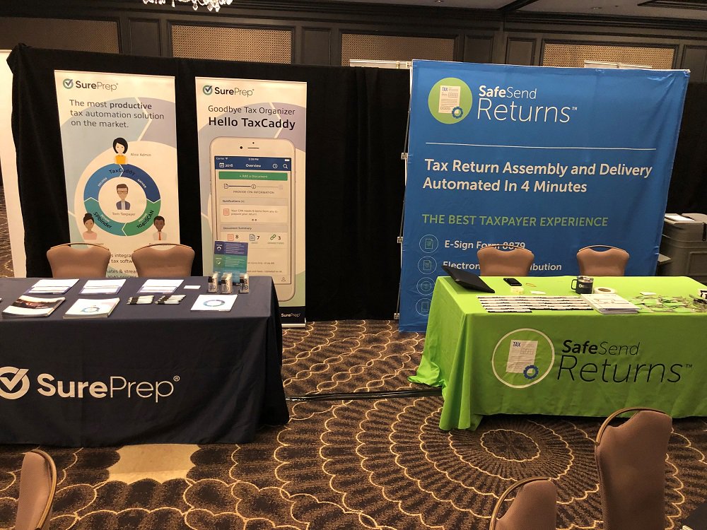 SurePrepLLC's tweet photo. The @ThinkPlanGrow #BoomerTechnologyCircle Summit continues in Kansas City. Stop by the SurePrep table to learn more about our next-generation #scanandpopulate solutions to transform your #1040tax practice! #BTCSummit2019 https://t.co/ABinclppLx