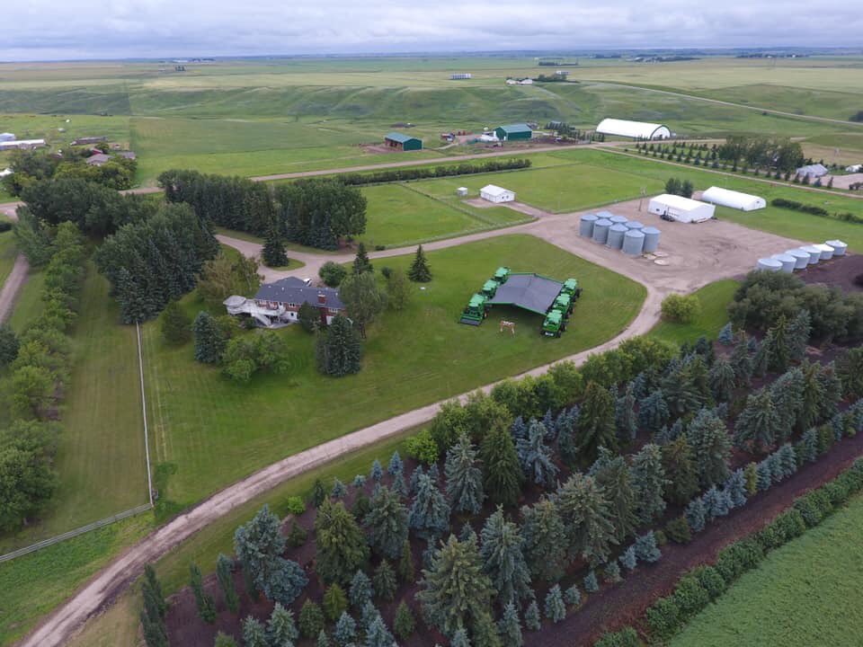 Saw this on social media!  Who needs a tent when you can use the combines and some good ol farmer know how!  #AgTwitter