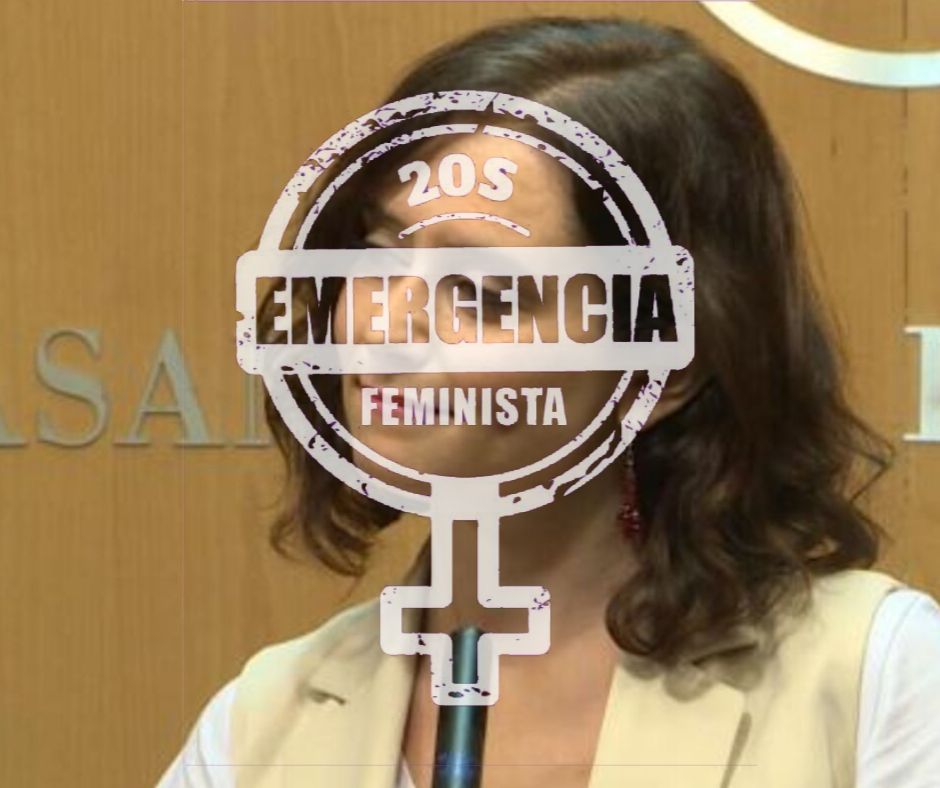 EmergenciaFem's tweet photo. @IdiazAyuso el feminismo combate a los machistas, combate a los asesinos, a los pederastas, a los violadores, a los acosadores. El feminismo combate toda violencia ejercida a las mujeres por el hecho de serlo. #20SSOS #luzvioleta https://t.co/3CgGLj72G4