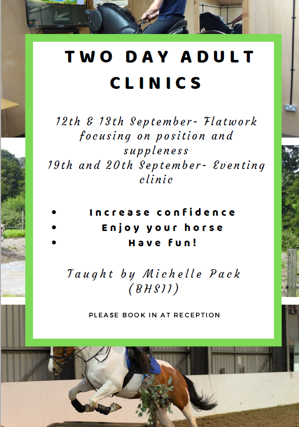 QuobStables's tweet photo. Don't miss our #twodayadultclinics this September! #increaseconfidence #havefun #quobstables #eventing #positionwork https://t.co/ETv0SLPqJz