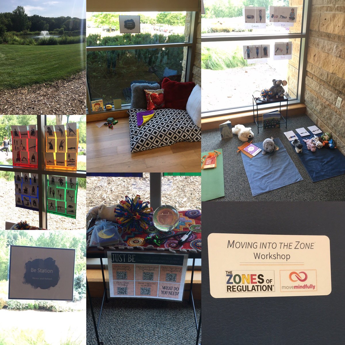 mrsjennarussell's tweet photo. Gathering ideas and gaining knowledge at the #MovingIntotheZone workshop, today! Inspiring and practical ideas for everyday use in the classroom! Feeling ready for a mindful and energized 2019-2020 school year! @ZonesOfReg @1000petals #proudteacher #thankful #pwepaws #montimagic https://t.co/q7Kng0vFBY
