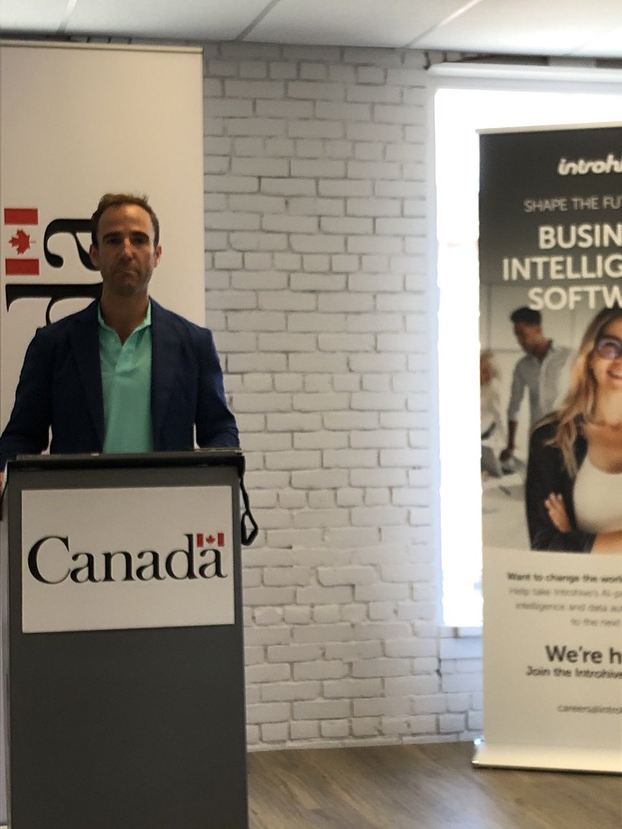 Fton_Chamber's tweet photo. .@MattDeCourcey proudly announces funding of $970,000 from @ACOACanada for our member @Introhive to expand their business in the European market! https://t.co/ncVijffdpi