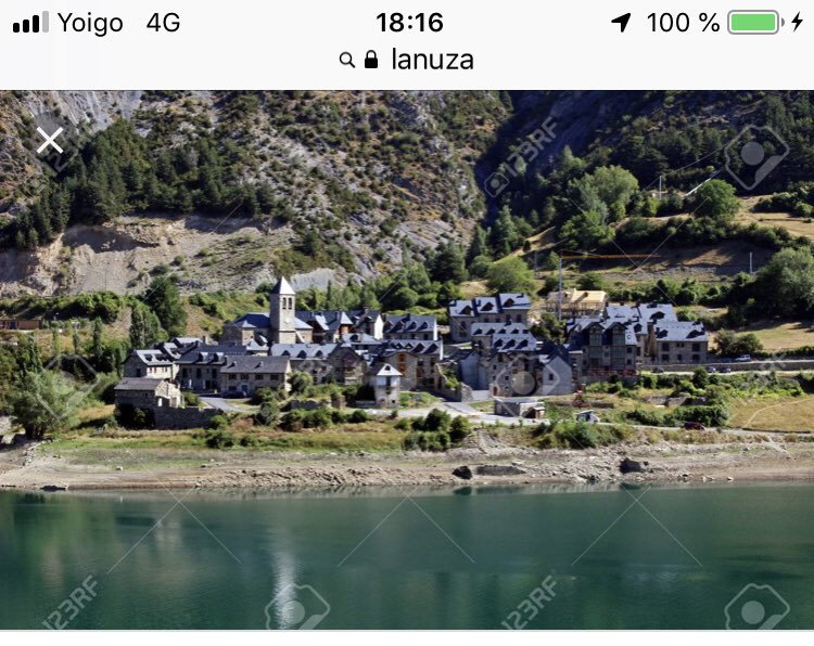 Esparzda's tweet photo. @csantaengracia Si quieres tranquilidad mira lanuza es un pueblo del pirineo super bonito y tranquilo enfrente del lago espectacula https://t.co/kBvI7NEzKC