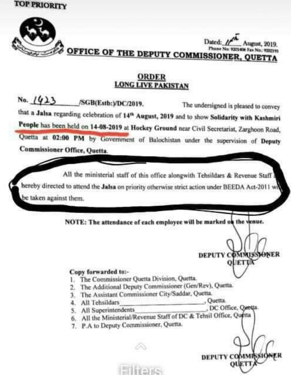 nailainayat's tweet photo. Solidarity at gunpoint? Mark your attendance at the Kashmir solidarity jalsa or else you're fired. https://t.co/B06wGMfBnL