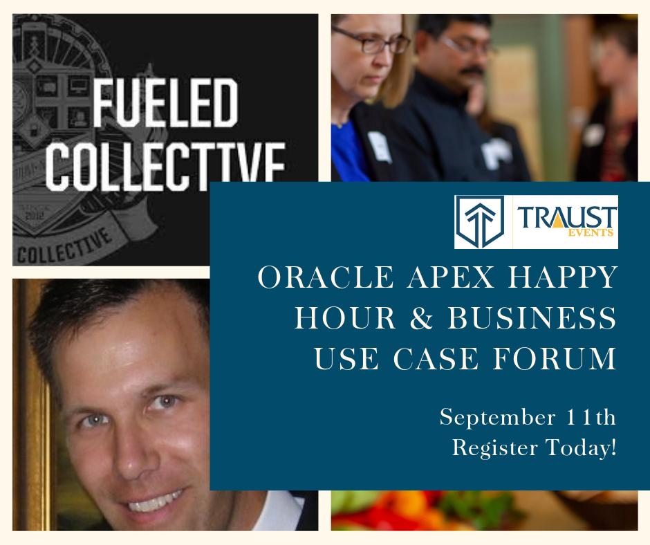 TraustConsult's tweet photo. Spread the word! Retweet it!!

Traust is hosting an event on September 11th in Minneapolis! Dave Stuessi of @IngersollRand will be presenting on @OracleAPEX and how it's transformed their business operations! 

Click here to register: https://t.co/pT8JBRu7oO

#orclapex https://t.co/7zawhccXeS