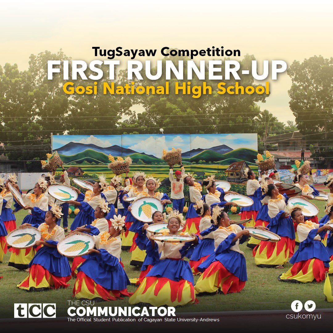 csukomyu's tweet photo. #AfiFestival Congratulations to Gosi National High School for being the First Runner-Up during the TugSayaw Competition today, August 13. https://t.co/tFlFdLl1b6