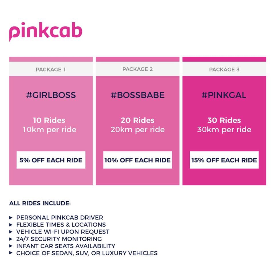 PinkCabTT's tweet photo. PinkCab Packages are now Available! 

Are you a #girlboss, #bossbabe, or #pinkgal? 😉
Download our App and get verified today!🤳
Available on iOS &amp; Android.
#pinkcab #pinkcabtt #forwomenbywomen #trinidadandtobago #ridesharing #womensafety #sheissafe #shedrivesme #womenempowerment https://t.co/qZla4xyPtv