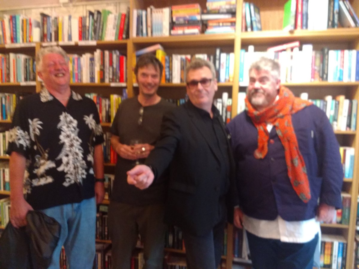 EdinBookshop's tweet photo. We're here with comedian Andy Smart to celebrate the launch of his book #AHitchInTime, drinks and a few familiar faces - do join us now before they head off to #edfringe2019 https://t.co/1rZUSoOTLU