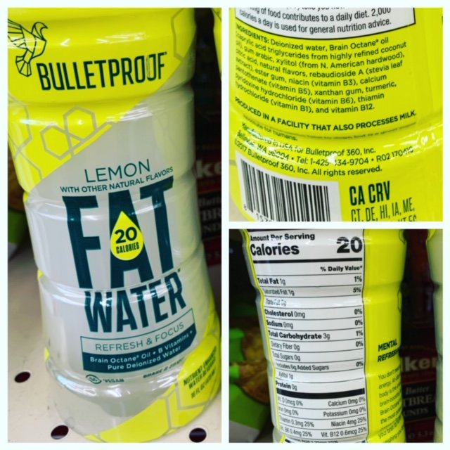 Eat2CompeteRD's tweet photo. #SundayFundayFact 

Don't let marketing get the best of you! Case &amp; point: FAT WATER 💧🤔

1️⃣ fat it contains= "brain octane" trade marked "secret blend"..sketch
2️⃣total fat= 1g?!
3️⃣➕ sugar alcohols, binders, some V/M
4️⃣want real performance fat= EAT SALMON , walnuts, flaxseed‼️ https://t.co/QcGg27YuwB