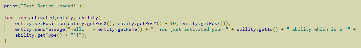ThreeTAGMods's tweet photo. New WIP feature for addonpacks in #ThreeCore: Scripts!
You can assign self-written scripts to events in an ability to customize your powers even more. https://t.co/csjEoZzXJO