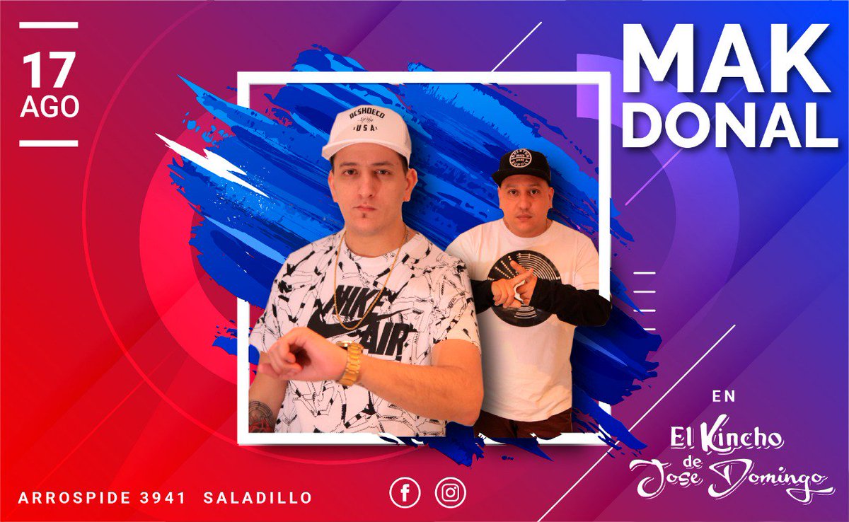 kinchoJoseDom's tweet photo. 🔥MAK DONAL llega al predio más lindo d Saladillo🔥

📅Sábado 17/08

Planeamos cada fiesta🎉 para q nuestras noches sean diferentes
🌙 🥂💣🎆

✅La mejor atención d nuestro staff,ambiente y servicio💯

📣Anticipadas a la venta

RT🔄 y participas x los accesos q tenemos para vos🎫 https://t.co/liipylsXLo
