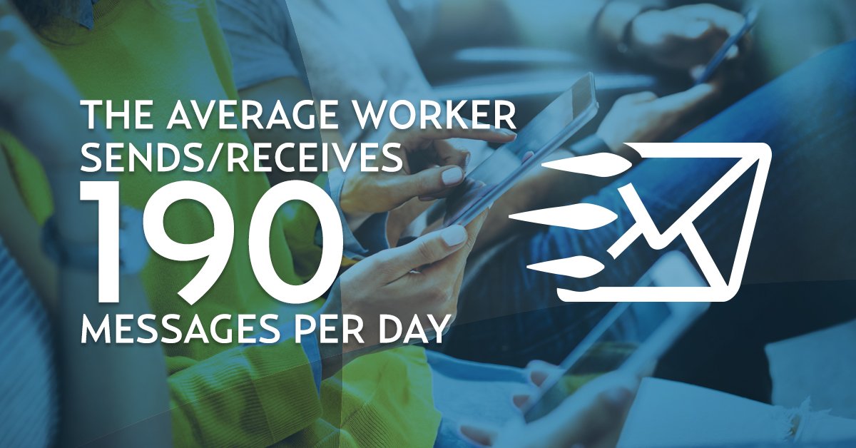 FormstackSign's tweet image. The average worker sends and receives 190 emails per day (via @dovico).
With our text message signing option, you can bypass the cluttered inbox. #TechTuesday #TechTips