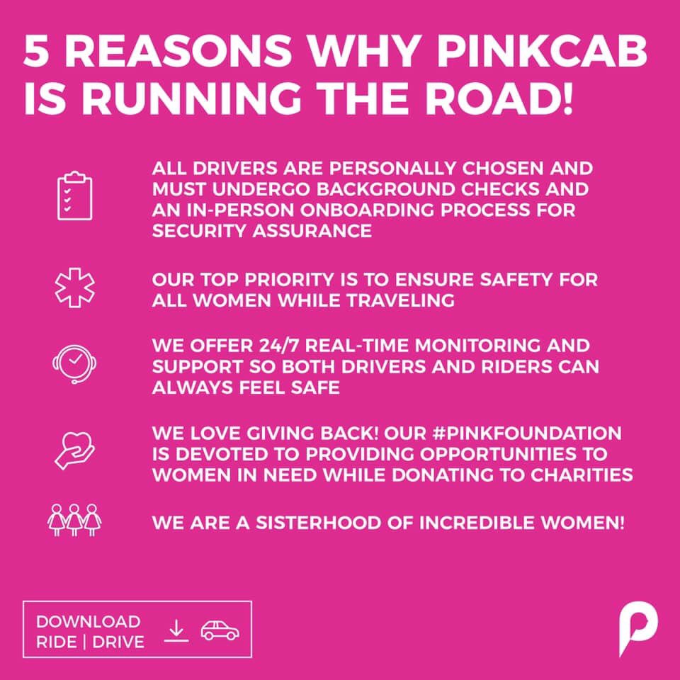 PinkCabTT's tweet photo. We can think of A MILLION reasons why PinkCab is running the road! Here are a few 💁‍♀️

Download our App and get verified today!
Available on iOS &amp; Android.

#pinkcab #pinkcabtt #forwomenbywomen #trinidadandtobago #ridesharing #womensafety #sheissafe #shedrivesme #womenempowerment https://t.co/swC1je7reE