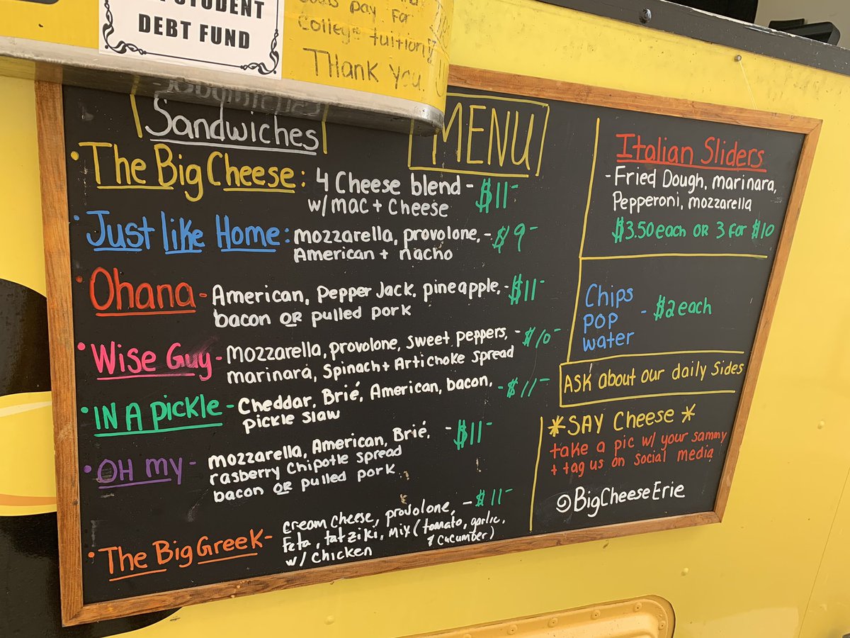 BigCheeseErie's tweet photo. Today we’re located at 4950 W 23rd st , come grab one of our delicious sandwiches! 🧀 https://t.co/WMGmx1xQgd