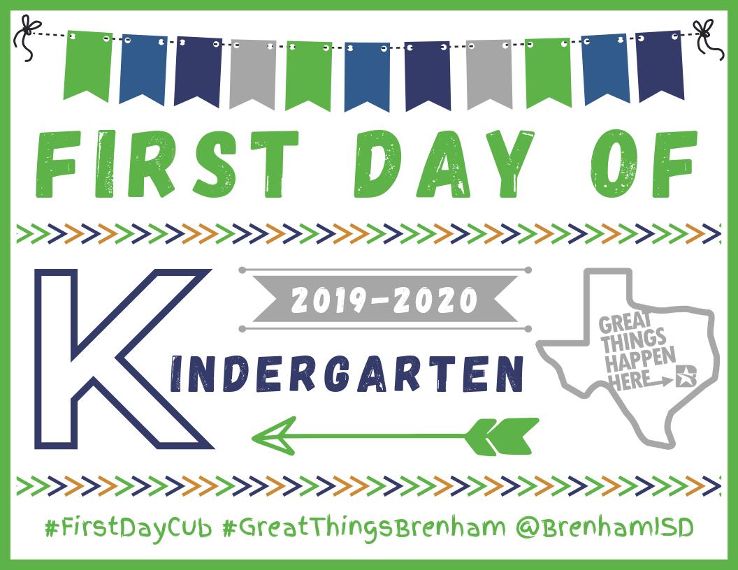 BrenhamISD's tweet photo. Don't forget to print your #FirstDayCub grade level signs for the first day of school on Wednesday, August 14! #GreatThingsBrenham Get them all here: https://t.co/cw8XnFl4Zk https://t.co/cgYI2FTqLT
