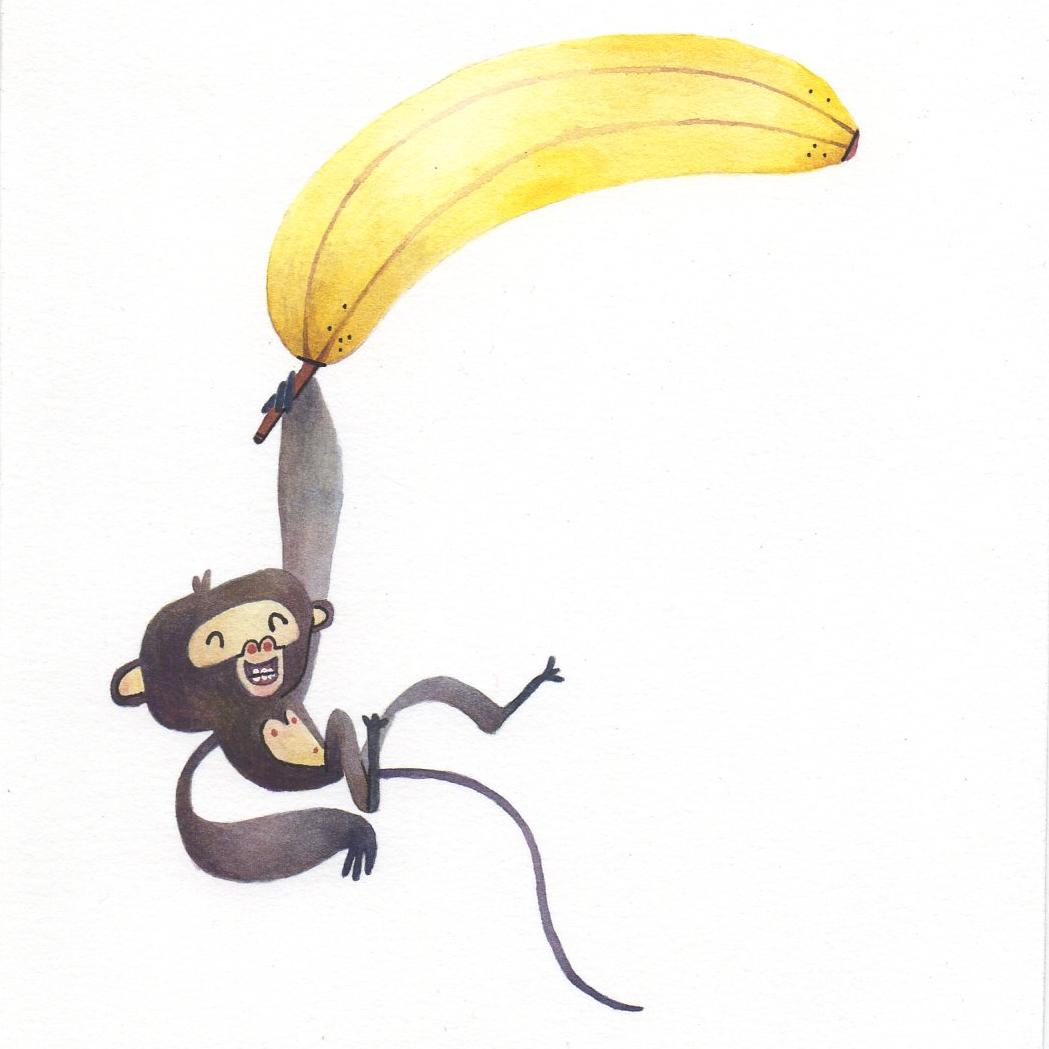 GiuliaMaidecchi's tweet photo. Happy #MonkeyloonDay !!! Bananas have something weird today ...but it's so funny 🍌 #illustration #kidlitart #illustrationartists #banana https://t.co/GxpDP0HQ2L