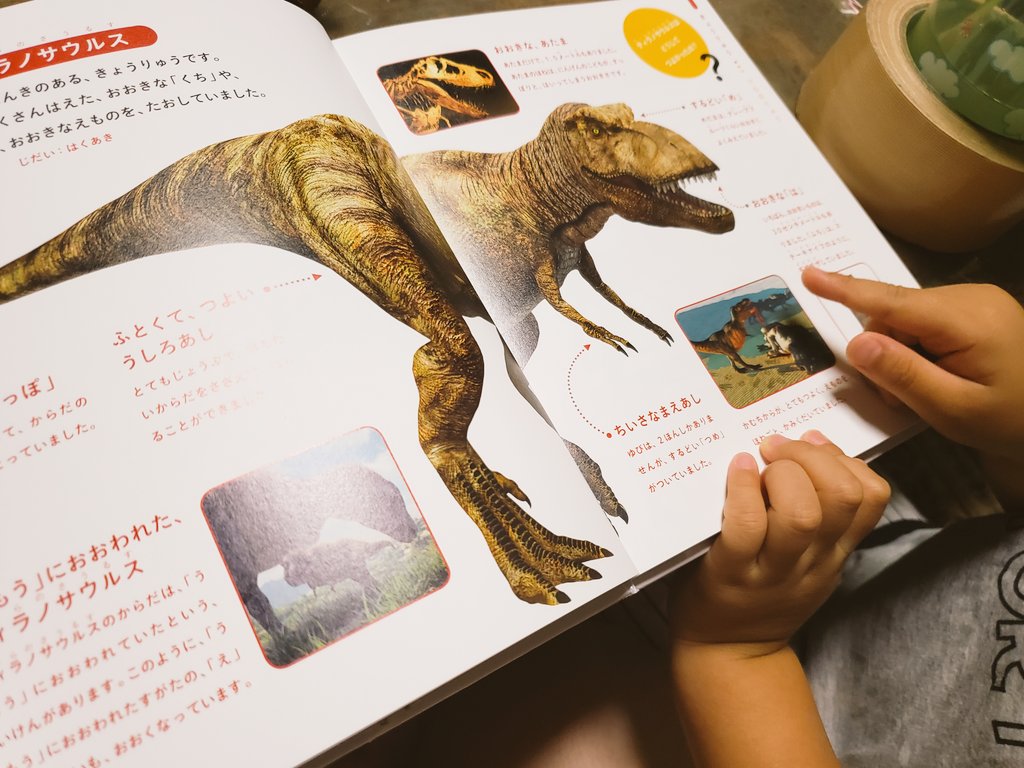 夏コミでいただきました
息子に絵本のプレゼント
ありがとうございました?
早速渡しました
ここここここれは…
ギャオオオオオオオ‼
って一瞬で恐竜化しながら
ウキウキでページをめくっていました
一緒に楽しませていただきます
あ…