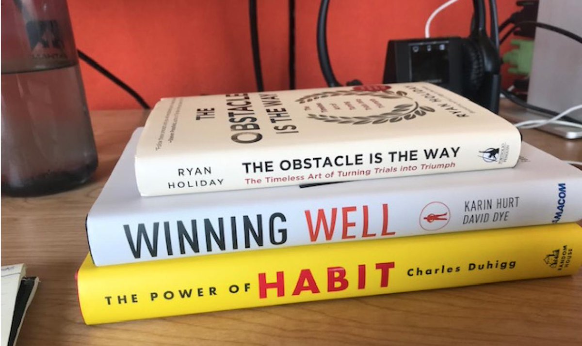 BradBilen's tweet photo. My #engagedleader Nick Viskovich is in town this week and brought me three books he values highly in his own path as a #peoplemanager. This is how we build a culture! Thanks, Nick! https://t.co/Njz7UbV6CC