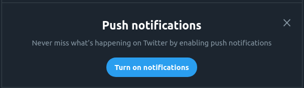 Notification for "enable push notifications"