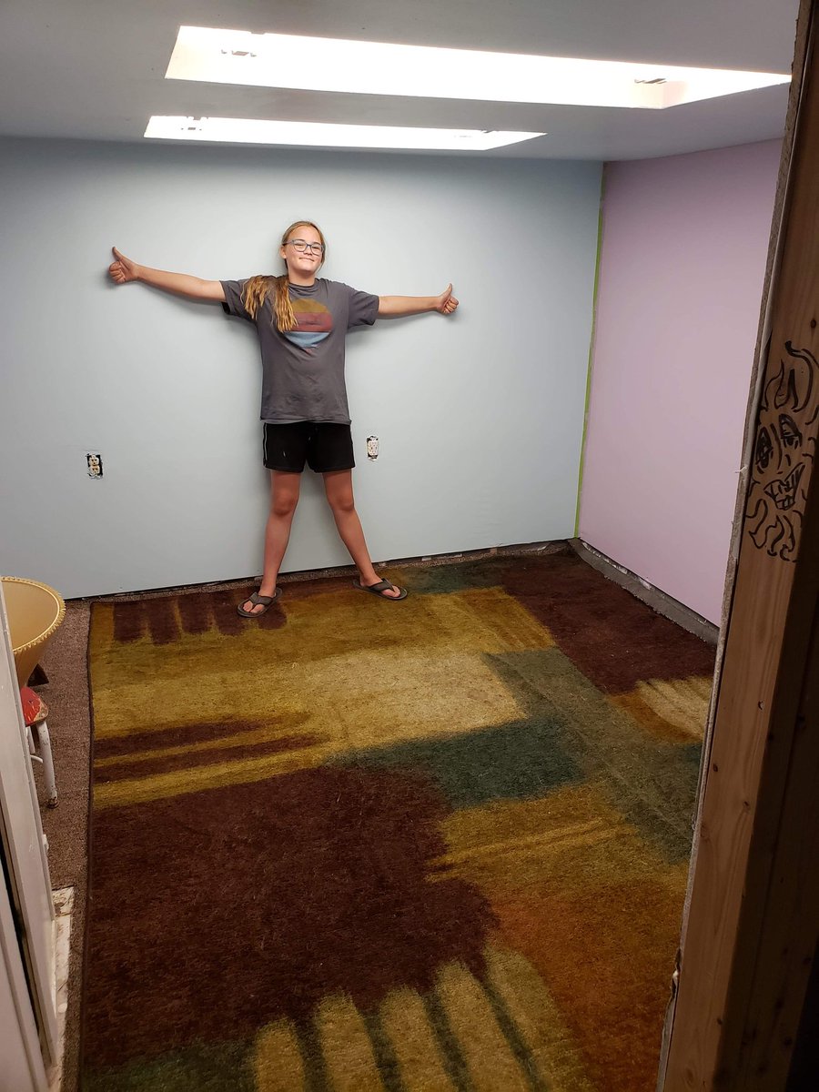GlaunerLisa's tweet photo. @buildcom @iSandraChesney #fallproject we are finishing the kids rooms that were ruined due to main water line that burst phase one completed Paige is a happy girl  #buildcom https://t.co/yvOt3zmVDi
