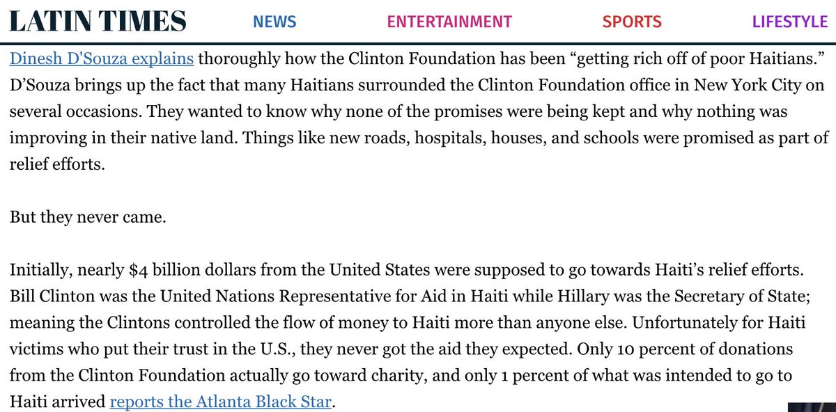 So the UN was clearly using their status as benevolent support providers to abuse children, what were the Clintons up to?They collected almost $4 billion for Haiti surely they provided much needed support to the earthquake victims and didnt just keep the cash right? WRONG LOL