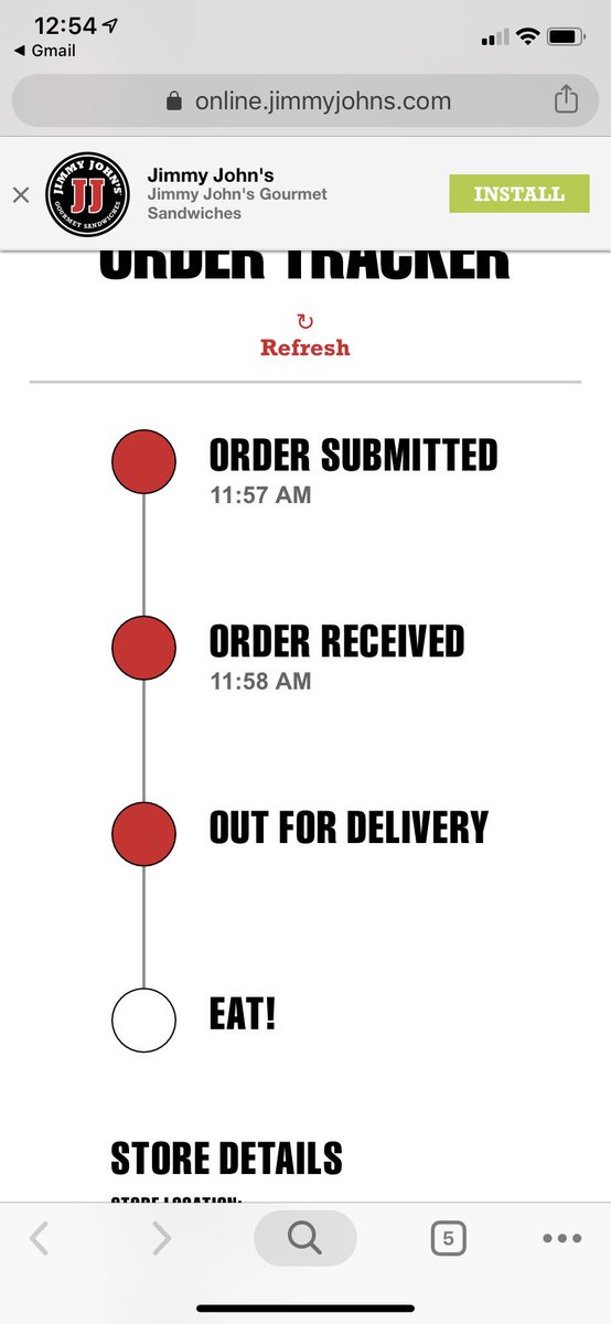 oreillsk's tweet photo. Almost an hour. Still no food. Still hungry. Definitely not freaky fast. @jimmyjohns https://t.co/4WwP43mMNz