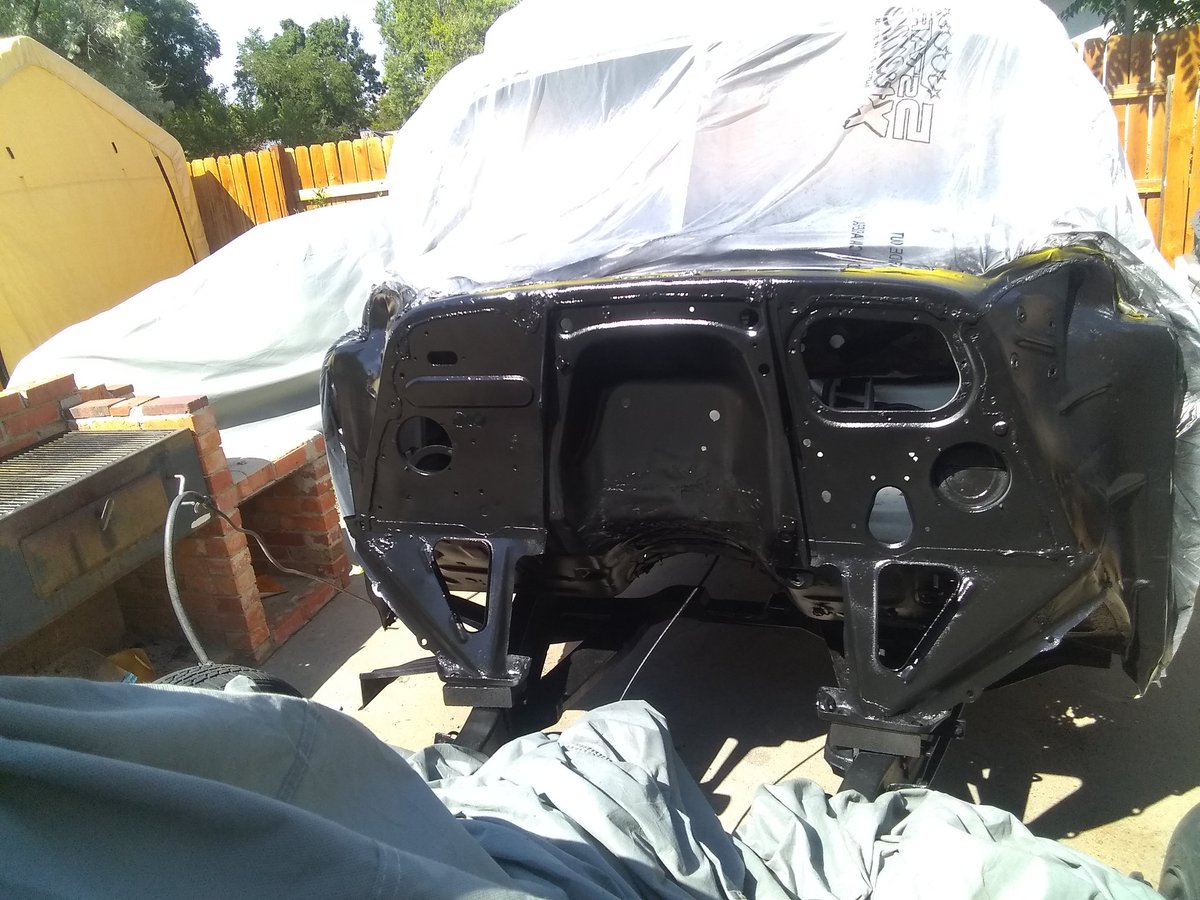 UNSTOPPABLEMAX's tweet photo. Just painted the firewall getting ready to throw the engine in https://t.co/OHVvWgfiey