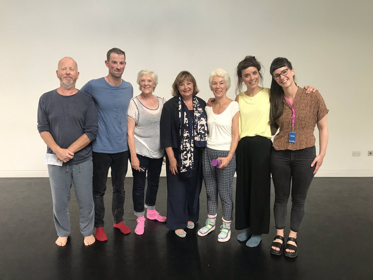 FionaHyslop's tweet photo. Great to be able to congratulate the cast of ‘Ensemble’ @DanceBase part of @MadeinScotShows at the Fringe. This dance piece involving different generations was charming and challenging. The older dancers give hope -with humour- of the possible with remarkable movement! @edfringe https://t.co/r6J3iaPdad