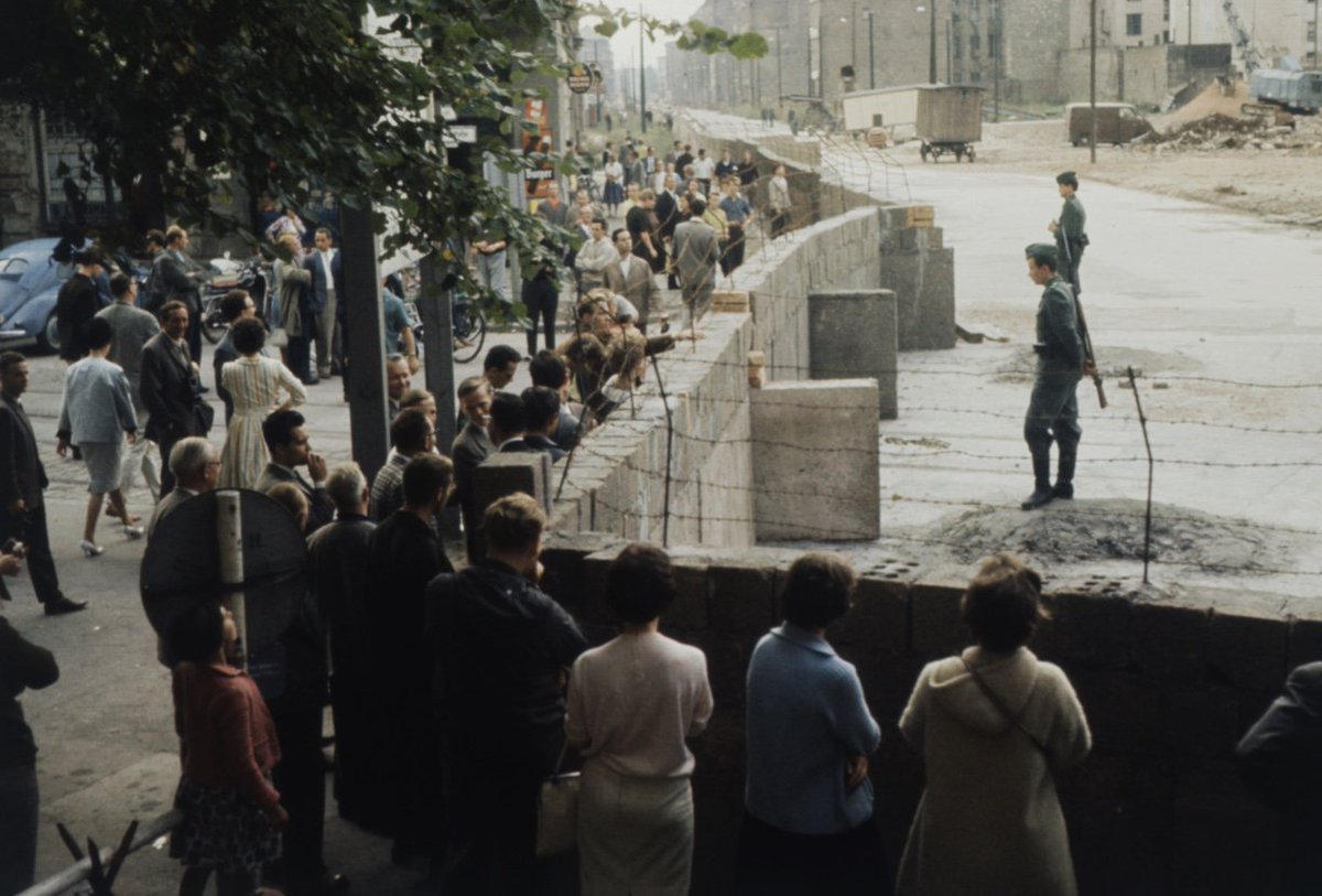 #OTD 1961 
Berliners awake to find the city divided by around 100 miles of barbed wire fences – followed quickly by the first stones in the Berlin Wall. For nearly 30 years, it would be the defining symbol of the Cold War. 
📸 © Jung/ullstein bild via Getty Images