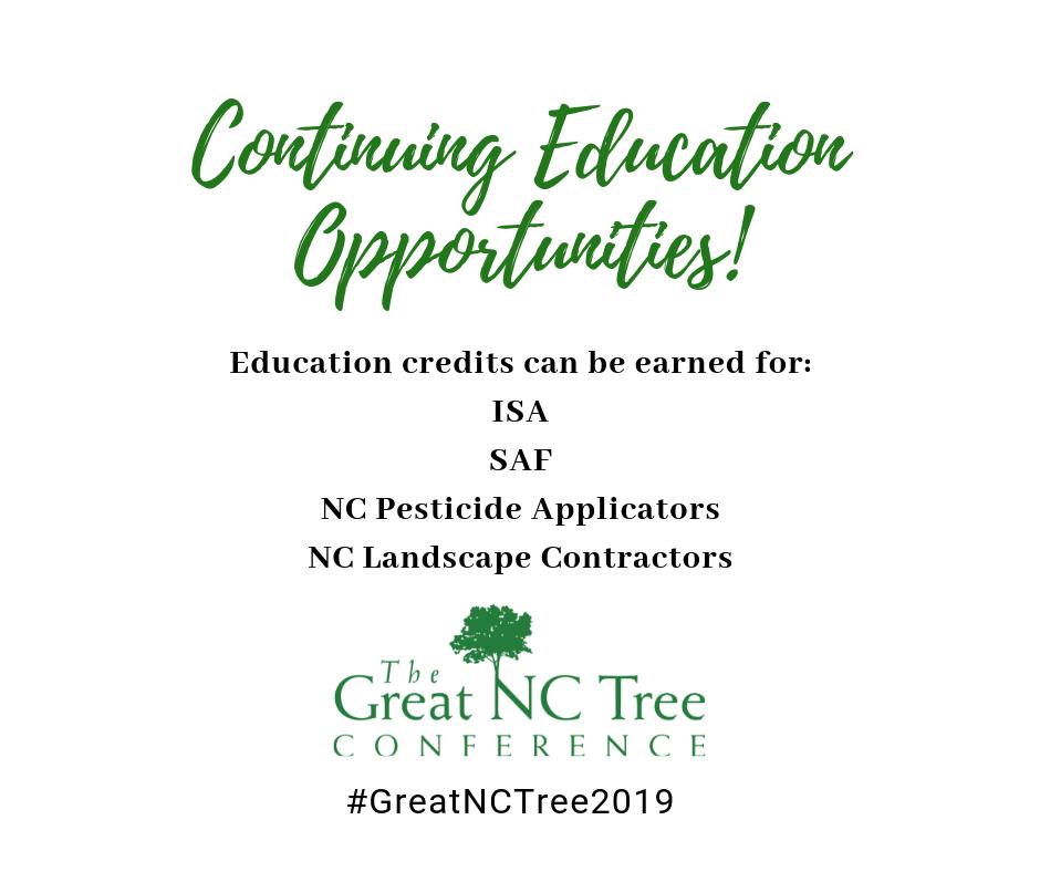 ncurbanforests's tweet image. You'll want to stay until the END to earn your certification credits! Register today! ow.ly/7Mtr50vvqCu #GreatNCTree2019 #treelearning #urbanforestry