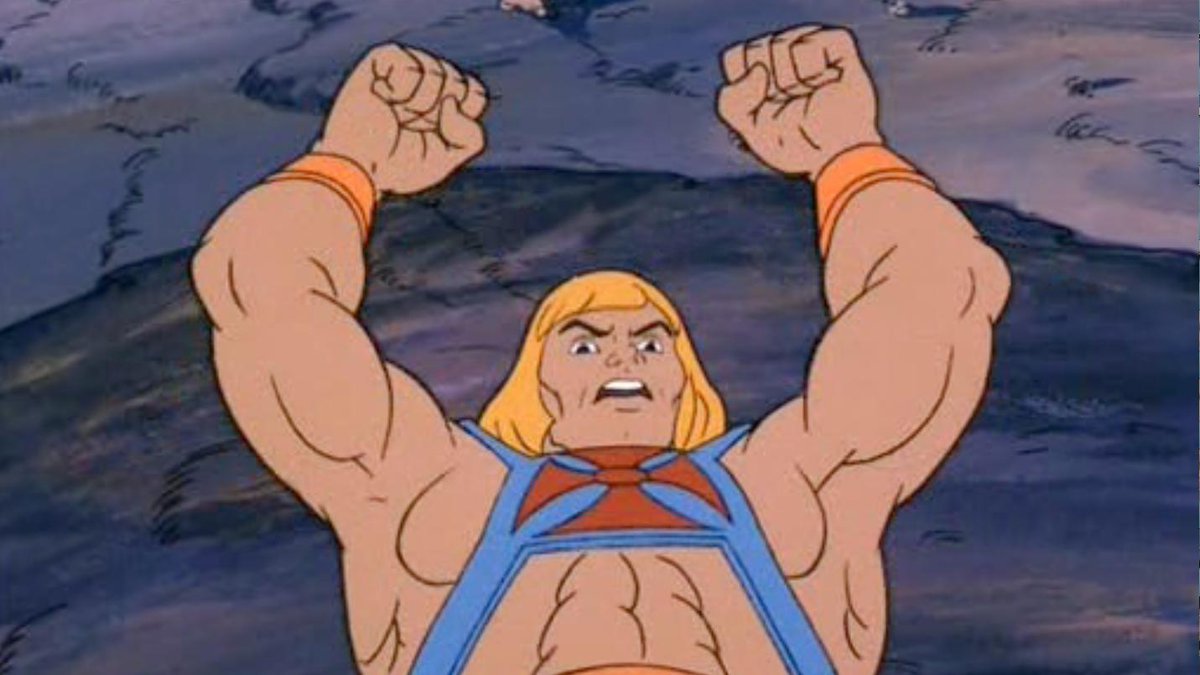 ThePowerCon's tweet photo. The mighty #HeMan is pumped for #PowerCon! Are you? Join your fellow #MOTU &amp; #POP fans this weekend, August 17 &amp; 18, in Anaheim, CA for #PowerCon2019! It'll be a smash! #SPOP #SATPOP #Skeletor #Filmation #HeManSmash #Avengers #SheRa #80s #2019PowerCon https://t.co/mMOJg5D0tP https://t.co/gF6PAB74IE