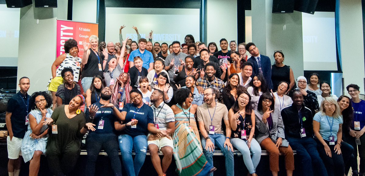 plusdiversity's tweet photo. We love our Design + Diversity family. #dplusdcon 2019 https://t.co/kzZEjgOsem
