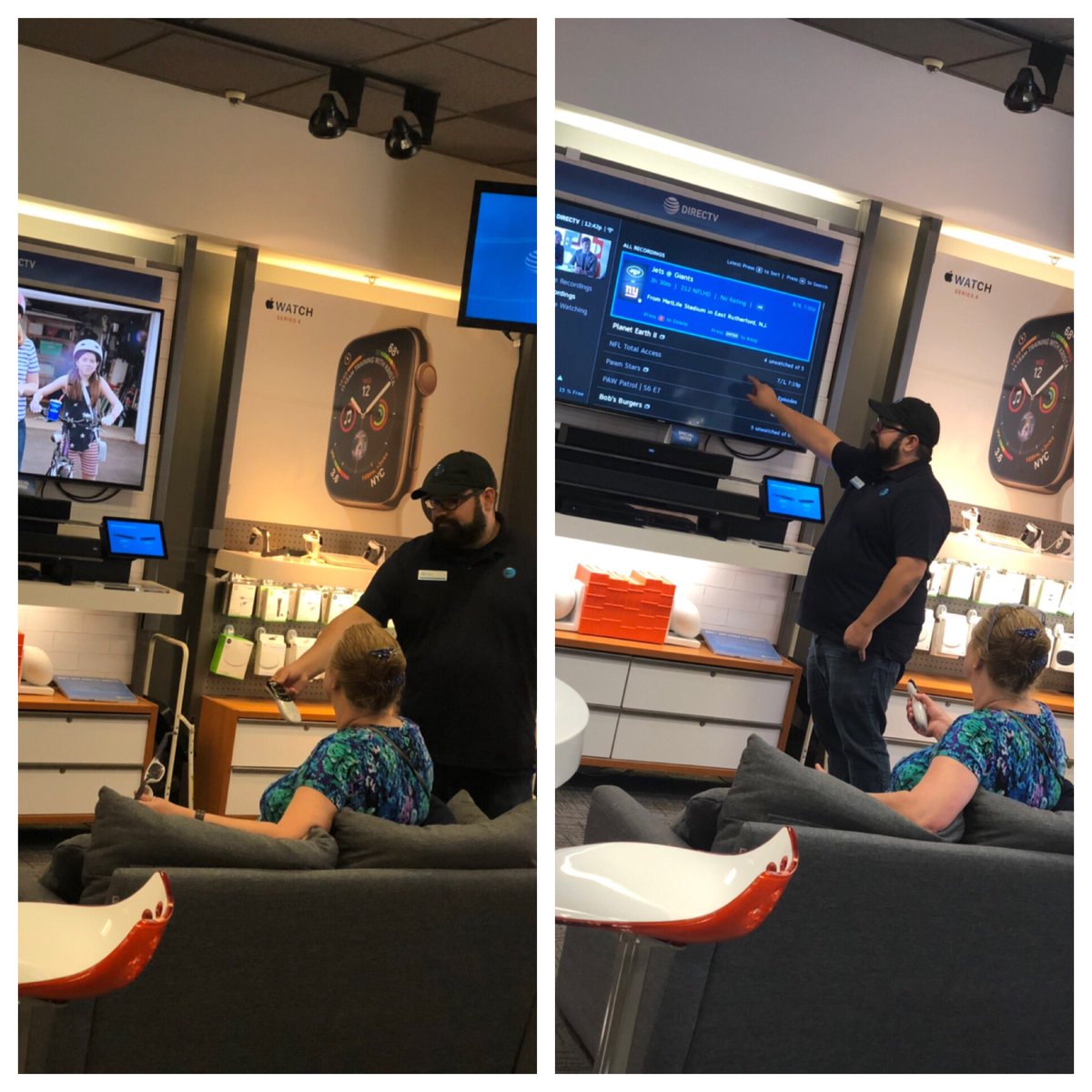 MidATLMonopoly's tweet photo. #MasterTheDEMO at its finest ... David letting the customer take control followed by letting them pick their installation date ... we like our premiums done before lunch break at Annapolis Mall 😎#DMC #Directv25 #ModSQUAD @MrsJaronfelder @EzanaZewdie @Paul_Abdelmalik @404girl https://t.co/Ox77VlWUCT