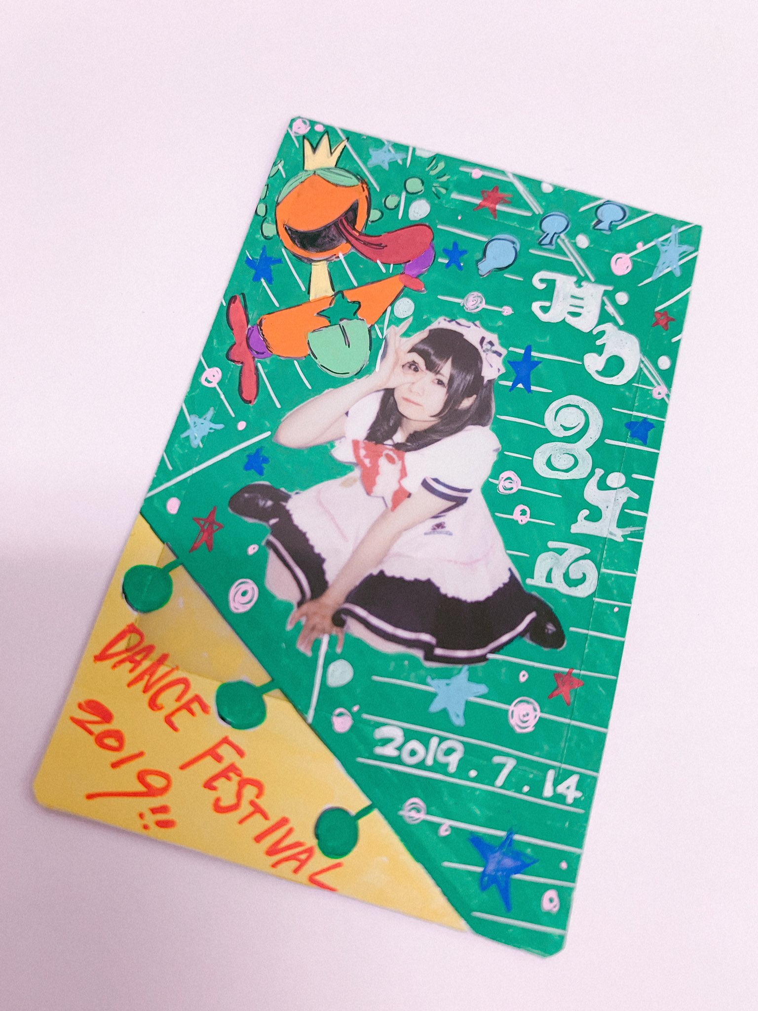 めいどりーみん かおりちゃん デコチェキ プリクラ付き‼️