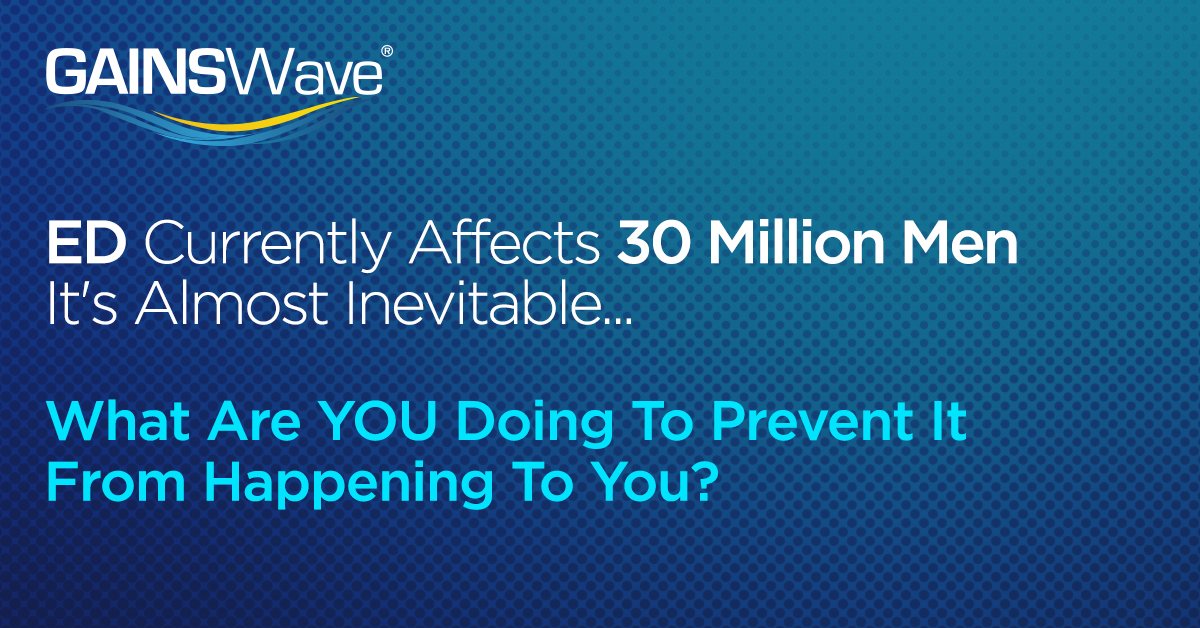 GainsWave's tweet photo. Hundreds and hundreds of doctors are using GAINSWave as a preventative approach for ED. The pulsating waves of GAINSWave improves blood flow to the penis by dissolving plaque build-up and stimulating the growth of new blood vessels. 

Here's why: https://t.co/PqY4s2vcH1 https://t.co/WuRMdzzitl