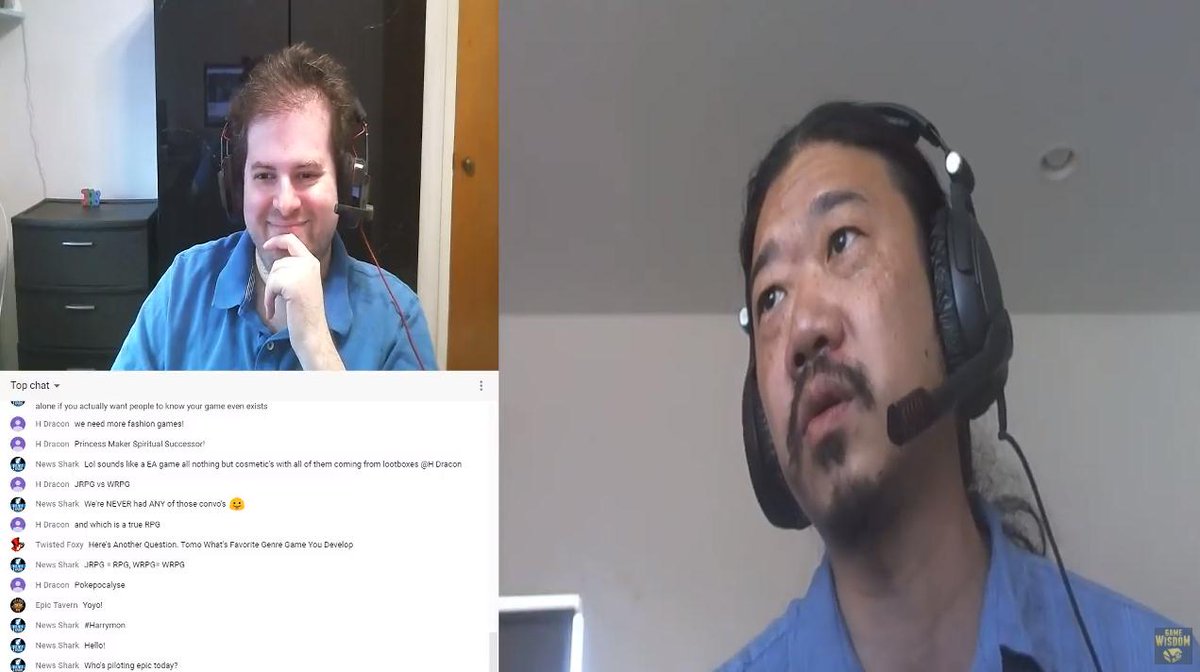 EpicTavern's tweet photo. Our very own Yoshitomo Moriwaki is live now as part of the Game Wisdom's YouTube podcast! Come say hi, and follow @gwbycer! https://t.co/w077K92Dz3 #gamedev #indiedev #indiestudio #epictavern https://t.co/BLb6HKUiQC