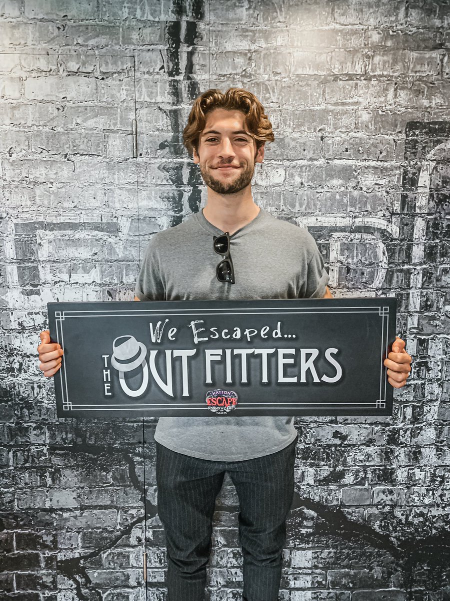 HattonEscape's tweet photo. Emmerdale’s Ned Porteous cracked the code and escaped The Outfitters with an impressive 5 minutes left on the clock.. Will you escape?! 

https://t.co/3saZMiq9Xw #WithTulleys #HattonEscape https://t.co/m0nMYDIub1