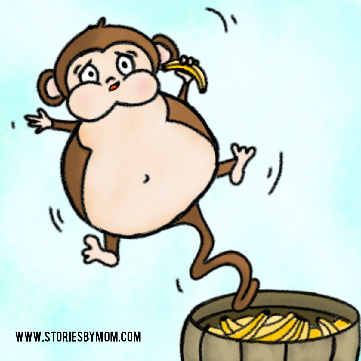 StoriesByMom's tweet photo. I think there is something wrong with these #bananas on #MonkeyloonDay #animaloon #animaloon_collective #illustration #digitalart https://t.co/ZsiCRzMW7m
