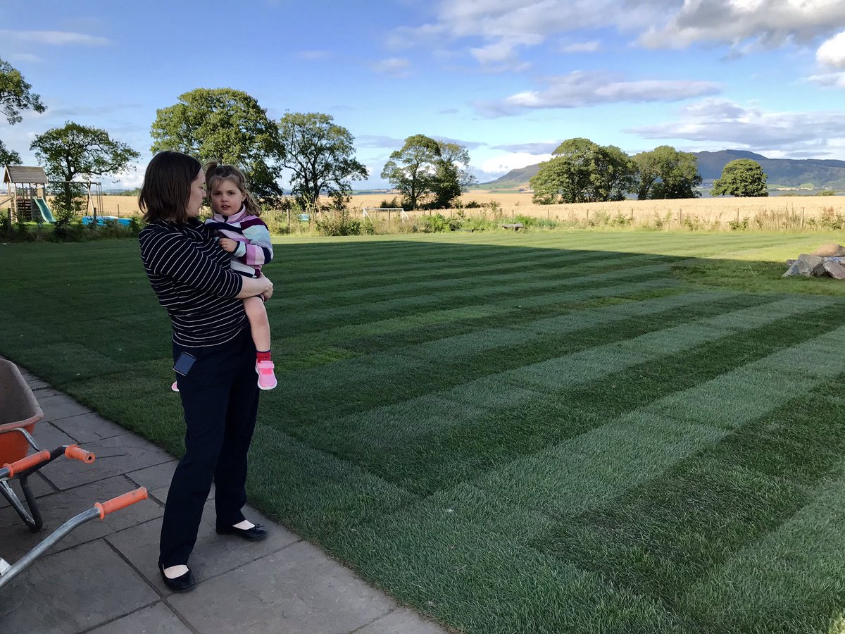 roomitchell's tweet photo. We have a lawn again! What a transformation. As Kermit the Frog once said โItโs not cheap being greenโ. #GroundSourceHeat #Renewables ๐ธ https://t.co/LChVzF6isx