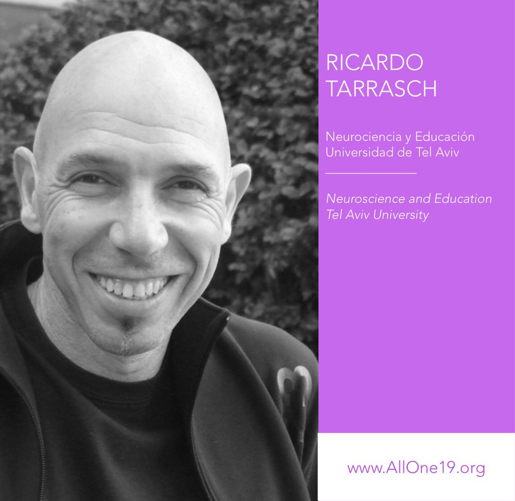 Ricardo Tarrasch (Tel Aviv University) compartirá con nosotros en #AllOne19 su experiencia e investigación en mindfulness y compasión en educación.

#neurociencia #neuroscience #mindfulness #compasión #compassion #meditación #meditation #educación #education