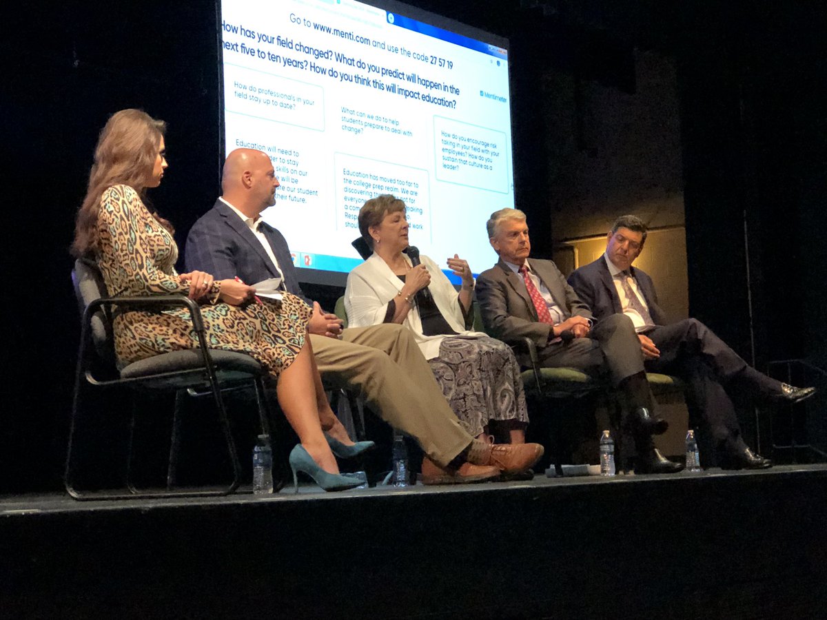 MattBradic's tweet photo. Inspiring morning for Mayfield City Schools.  Began with both words and song from two of our amazing students, followed by a panel of esteemed educational and business leaders.  Preparing our students for the future!  All-Access Learning #mychoicemayfield https://t.co/MWwGwzdvBS